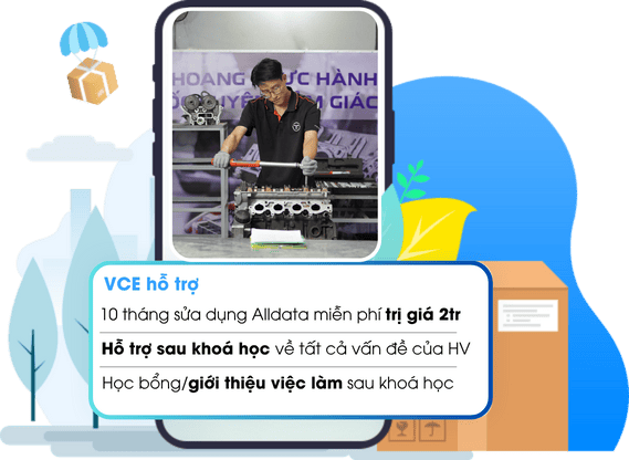 VCE hỗ trợ học viên sau khoá học