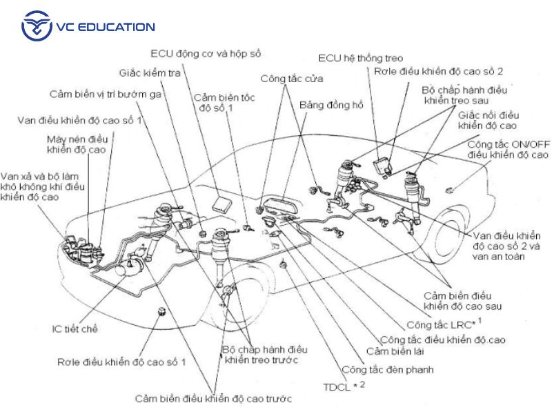 Cấu Tạo Chính Của Hệ Thống Treo Khí Nén