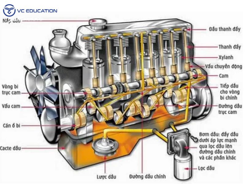Cấu tạo chi tiết của xi lanh động cơ ô tô