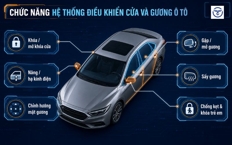 Hệ thống điều khiển cửa và gương