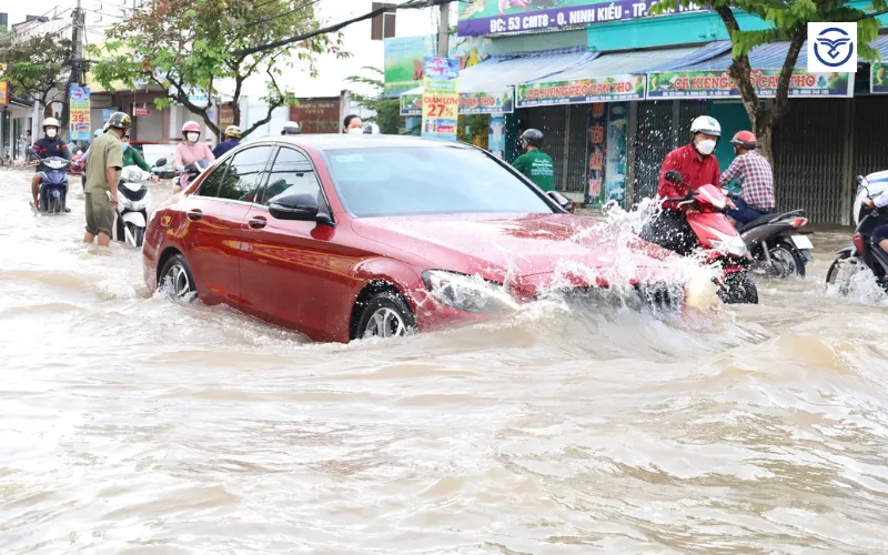 Thước lái ngập nước qua những đường nào?