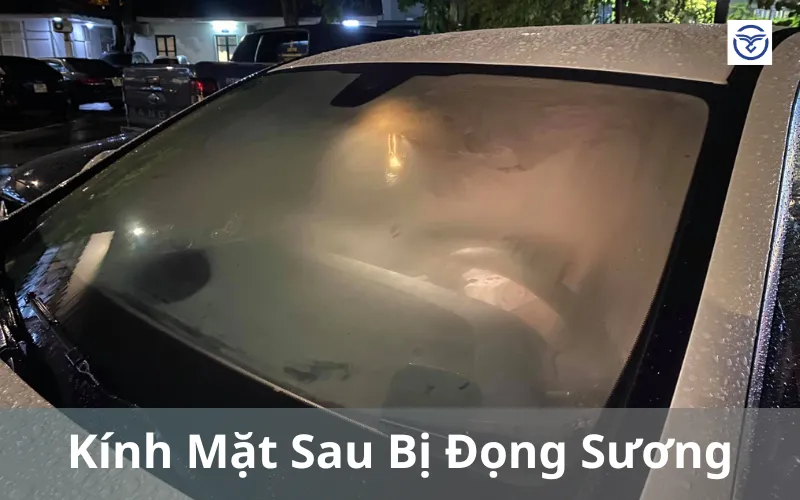 Kính ô tô bị mờ khi trời mưa ở phía sau